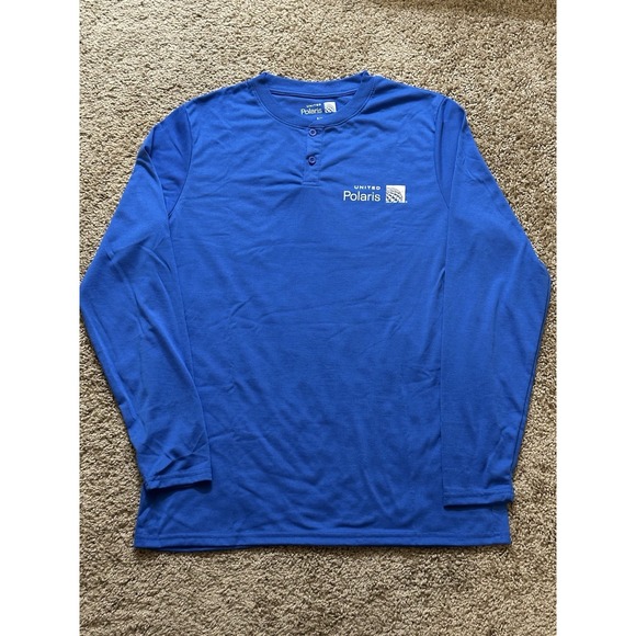 Adult‎ United Airlines Polaris Long Sleeve Henley Thermal - Small